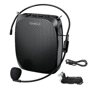 SHIDU Portable Voice Amplifier Personal Microphone Headset for Speaking M100